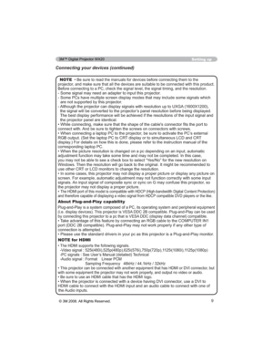 Page 99
Setting up
NOTE  • WRWKH
SURMHFWRUHFRQQHFWHGZLWKWKLVSURGXFW
LPLQJDQGWKHUHVROXWLRQ

PHVLJQDOVZKLFK
DUHQRWVXSSRUWHGE\WKLVSURMHFWRU
R8;*$;
WKHVLJQDOZLOOEHFRQYHUWHGWRWKHSURMHFWRU