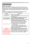 Page 47
47

Troubleshooting
Troubleshooting
Related messages
When the unit's power is on, messages such as those shown below may be 
displayed. When any such message is displayed on the screen, please resp\
ond 
as described below. If the same message is displayed after the treatment, or if a 
message other than the following appears, please contact your dealer or \
service 
company.
Although these messages will be automatically disappeared around several\
 
minutes, it will be reappeared every time the...