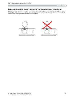 Page 15
3M™ Digital Projector X21/X26
