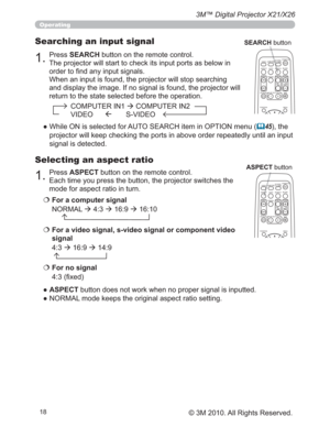 Page 18
3M™ Digital Projector X21/X26
