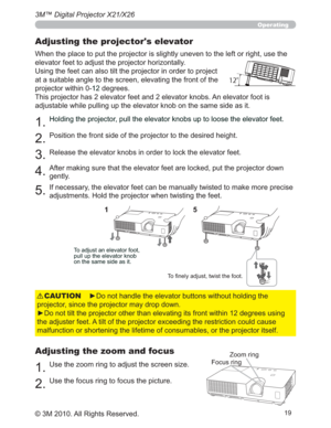 Page 19
3M™ Digital Projector X21/X26
