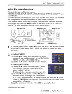 Page 2424
3M™ Digital Projector X21/X26
