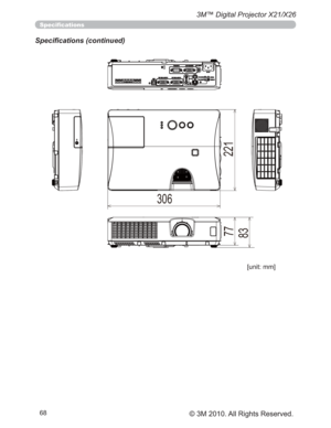 Page 68
3M™ Digital Projector X21/X26
