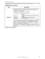 Page 3939
SCREEN Menu
Item Description
START UP8VLQJWKHxzEXWWRQVVZLWFKHVWKHPRGHIRUWKHVWDUWXSVFUHHQ
The start-up screen is a screen displayed when no signal or an 
unsuitable signal is detected.
MyScreen
Ù ORIGINAL 
Ù TURN OFF
Feature
MyScreenScreen can be registered by the MyScreen item 
(	40).
ORIGINAL Screen preset as the standard screen.
TURN OFF Plain black screen.
• To avoid remaining as an afterimage, the MyScreen or ORIGINAL 
screen will change to the BLANK screen (
	38) after several...