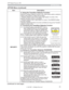 Page 5151
Item Description
SECURITY
4. Using the Transition Detector Function
While the Transition Detector function is ON, when power switch is started to 
supply to the projector, it might react as below.
• Transition Detector alarm shown below might appear on screen, if the 
projector has been moved or re-installed.
• Transition Detector alarm might appear on screen, if the MIRROR setting 
has been changed.
• Keystone adjustment feature has been prohibited as long as the Transition 
Detector function is ON....