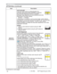 Page 4646
Item Description
SERVICE
(continued)AUTO ADJUST
8VLQJWKHxzEXWWRQVHQDEOHVGLVDEOHVWKH
automatic adjustment.When DISABLE is selected, 
the automatic adjustment feature is disabled, 
although rough adjustment is automatically performed 
depending on the basic setting.
ENABLE
Ù DISABLE
• Depending on conditions, such as input image, signal cable to 
the projector, environment around the projector, etc., the automatic 
adjustment may not work correctly.  In such a case, please 
choose DISABLE to...