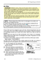 Page 42
42

If the air ﬁlter becomes clogged by dust or the like, internal temperatures rise and 
could cause a ﬁre, a burn and/or malfunction to the projector. When the indicators 
or  a  message  prompts  you  to  clean  the  air  filter,  clean  the  air  filter  as  soon  as 
possible.
Please  check  and  clean  the  air  filter  periodically,  even  if  there  is  no  message.
Please replace the air ﬁlter when it is damaged or too soiled. Preparation of a new 
air ﬁlter is recommended.
To prepare a new air...