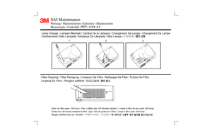 Page 5Filter Cleaning / Filter Reinigung / Limpieza Del Filtro / Nettoyage De Filtre / Pulizia Del Filtro
Limpeza Do Filtro / Rengöra luftfiltret /                   /Cam
biamento Della Lampada / Mudan ça Da L âmpada / Byta Lampa /                /
Lamp Change / Lampen Wechsel / Cambio De la L
ámpara / Changement De Lampe / Changement De Lampe
Clean air filter every 100 hours / Den Luftfilter alle 100 Stunden säubern / Limpie el filtro de aire cada 100 horas
Toutes les 100 heures nettoient le filtre / Ogni 100...