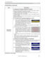 Page 49
49
Item Description
SECURITY FRQWLQXHG
4. Using the Transition Detector Function
:KLOHWKH7UDQVLWLRQHWHFWRUIXQFWLRQLV21ZKHQSRZHUVZLWFK LVVWDUWHG
WRVXSSO\WRWKHSURMHFWRULWPLJKWUHDFWDVEHORZ
