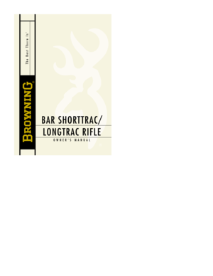 Page 1The Best There Is
®
BAR SHORTTRAC/
LONGTRAC RIFLE
OWNER’S MANUAL
03-052-BFA_BAR S-LTracOMCvr_4  6/18/04  11:46 AM  Page 2 
